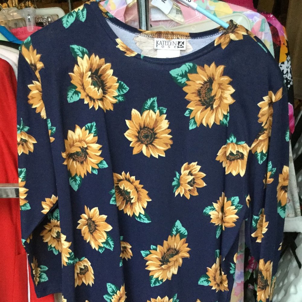 Katelyn Rose Two Piece Pant Set - Sunflower Print